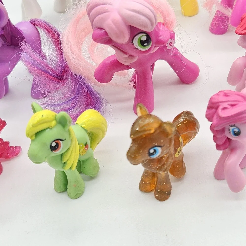 Lot of 10 My Little Pony Figures Blind Bag Mini Hair Ponies Hasbro MLP Lot